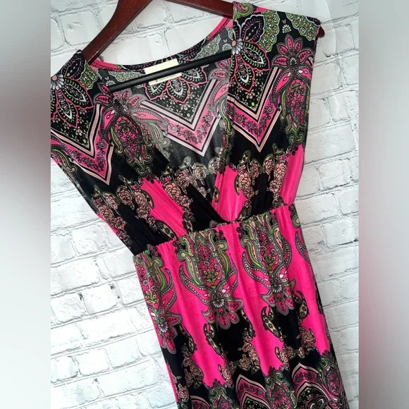 Bobbie Brooks Ladies Pink & Black floral dress size S - Picture 11 of 12